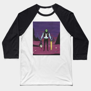 Skull Face in Colour Baseball T-Shirt